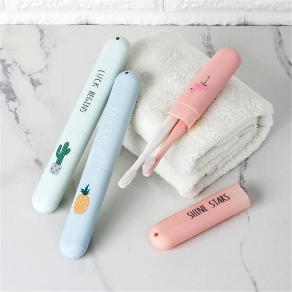 Set3 Printed Travel Toothbrush Case (Imported)