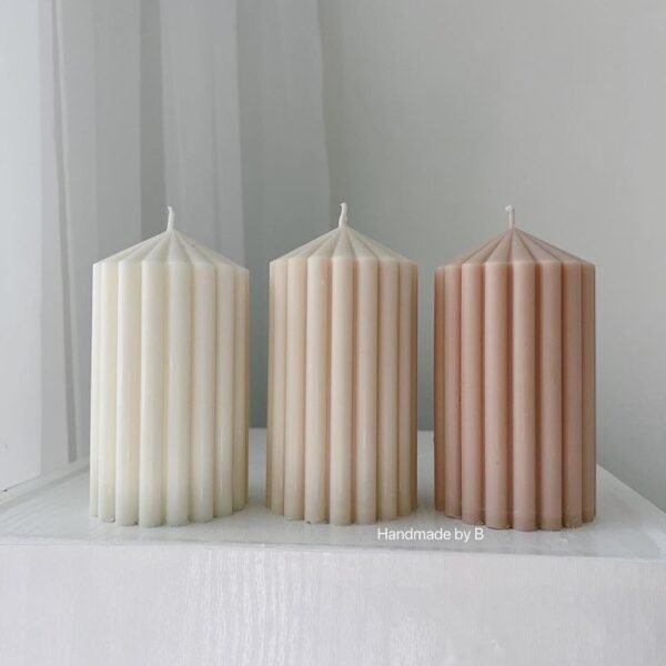 Scented Long Round Striped Candle (CC011)