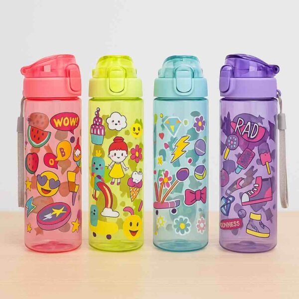 Multi colours Printed Sipper Bottles PP