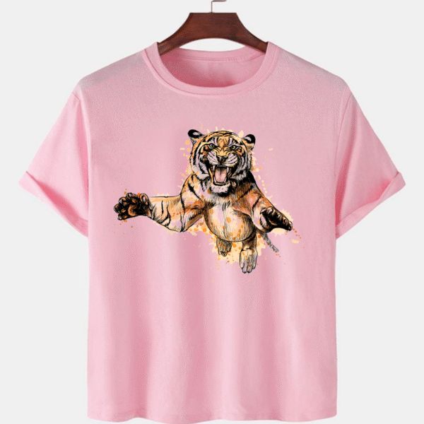 Pink Unisex Dot Knit Premium Quality Designer Printed T-Shirt