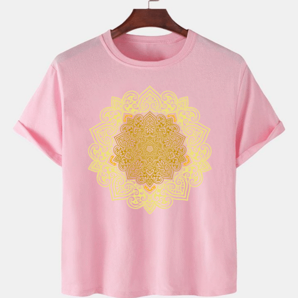 Pink Unisex Cotton Premium Quality Designer Printed T-Shirt