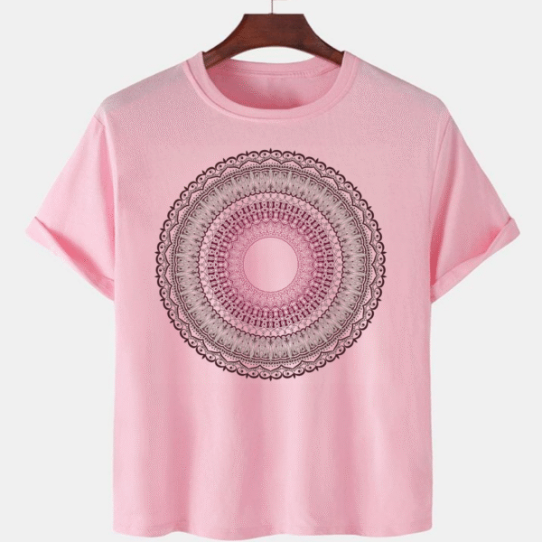 Pink Unisex Dot Knit Premium Quality Designer Printed T-Shirt