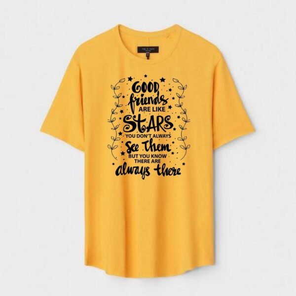 Yellow Unisex Cotton Regular Fit Printed Round Neck T-Shirt