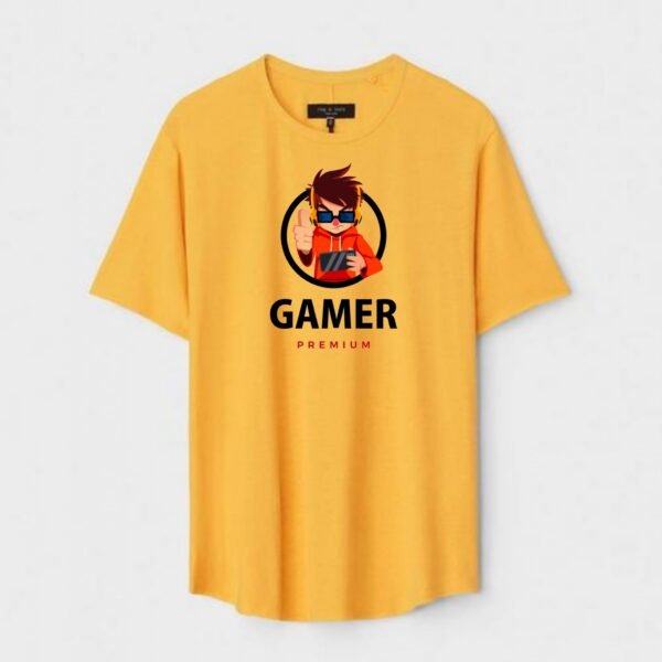 Yellow Unisex Cotton Regular Fit Printed Round Neck T-Shirt