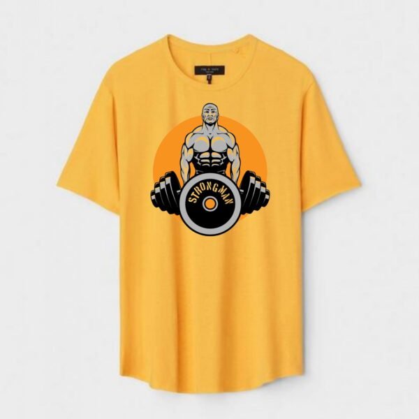 Yellow Unisex Polyster Regular Fit Printed Round Neck T-Shirt