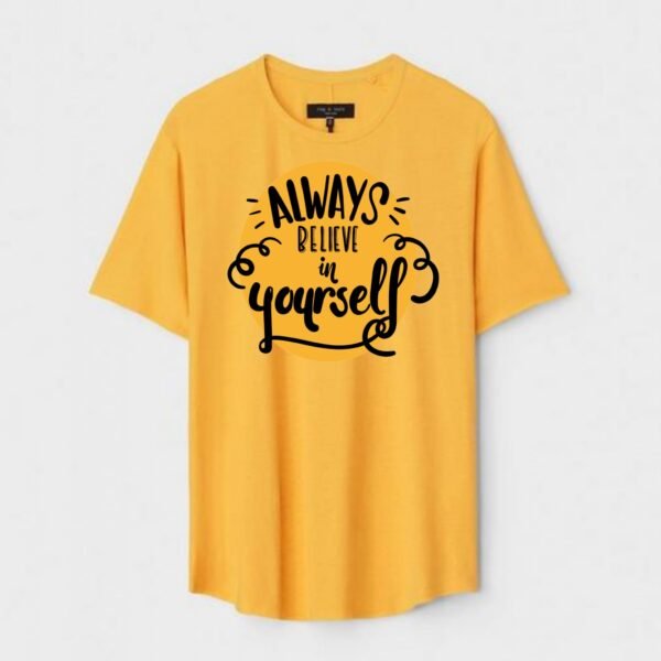 Yellow Unisex Polyster Regular Fit Printed Round Neck T-Shirt