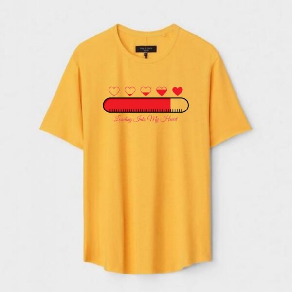 Yellow Unisex DOT KNIT Regular Fit Printed Round Neck T-Shirt