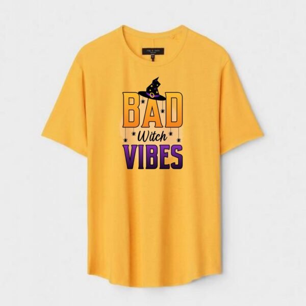 Yellow Unisex Polyster Regular Fit Printed Round Neck T-Shirt