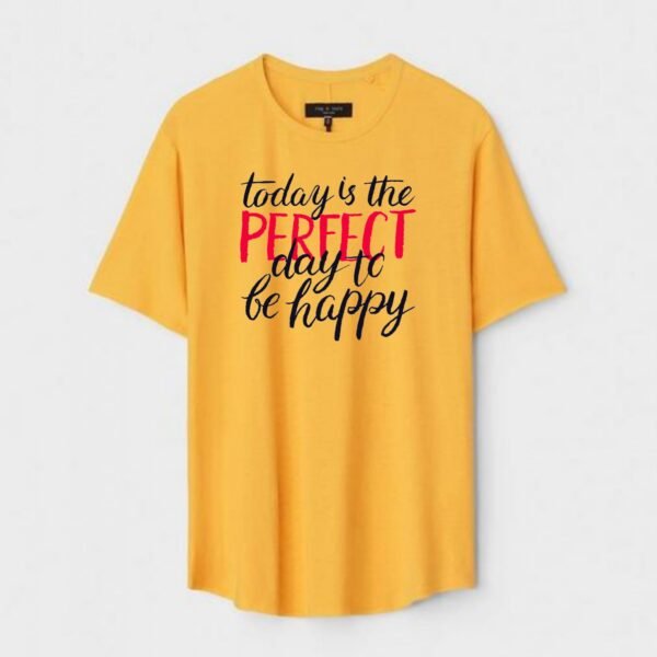 Yellow Unisex Polyster Regular Fit Printed Round Neck T-Shirt