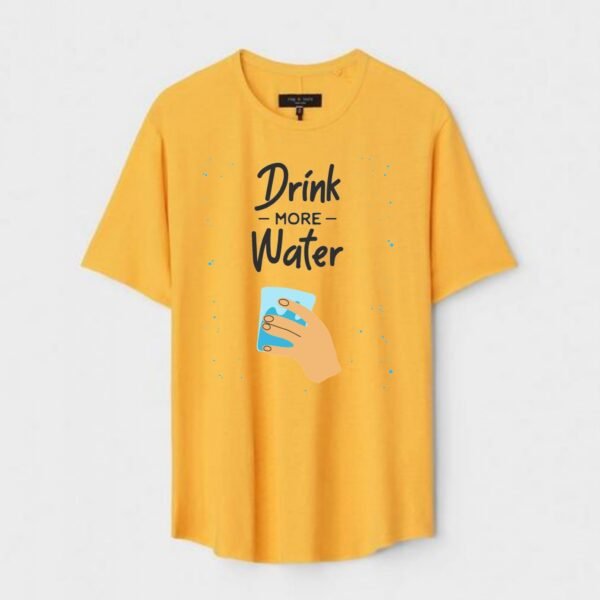 Yellow Unisex Polyster Regular Fit Printed Round Neck T-Shirt