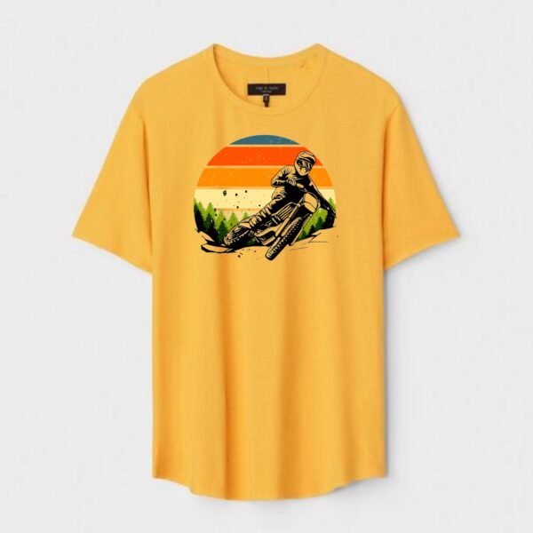 Yellow Unisex Polyster Regular Fit Printed Round Neck T-Shirt